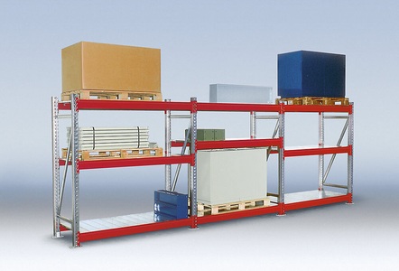 EUROKRAFT, EUROKRAFT Schwerlastregal-Stützrahmen Rahmenhöhe 3600 mm Rahmentiefe 600 mm, verzinkt, 