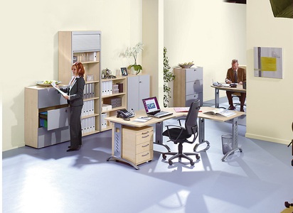 office akktiv, office akktiv ANNY - Büroregal 1 Fachboden, HxBxT 748 x 400 x 400 mm lichtgrau, 