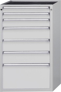 ANKE, ANKE Schubladenschrank BxT 760 x 675 mm, Schubladentraglast 200 kg 7 Schubladen, Höhe 1280 mm, Front lichtgrau, ANKE Schubladenschrank, BxT 760 x 675 mm, Schubladentraglast 200 kg, 7 Schubladen, Höhe 1280 mm, Front lichtgrau