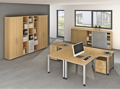 office akktiv, office akktiv RENATUS - Regal HxB 2154 x 400 mm, 5 Fachböden lichtgrau, 