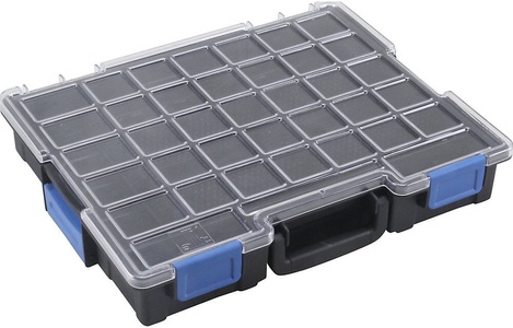 undefined, Profi-Kleinteilekoffer LxBxT 440 x 355 x 76 mm, VE 2 Stk mit 6 - 8 Einsatzkästen, Profi-Kleinteilekoffer, Außen-BxH 355 x 76 mm, VE 2 Stk, mit 6 - 8 Einsatzkästen