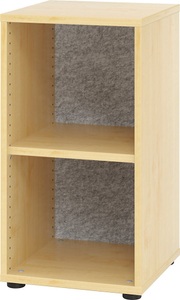 undefined, ANNY-AC - Regal mit Akustik-Rückwand HxBxT 748 x 400 x 400 mm, 1 Fachboden Ahorn-Dekor, ANNY-AC - Regal mit Akustik-Rückwand, HxBxT 748 x 400 x 400 mm, 1 Fachboden, Ahorn-Dekor