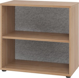 undefined, ANNY-AC - Regal mit Akustik-Rückwand HxBxT 748 x 800 x 400 mm, 1 Fachboden Nussbaum-Dekor, ANNY-AC - Regal mit Akustik-Rückwand, HxBxT 748 x 800 x 400 mm, 1 Fachboden, Nussbaum-Dekor
