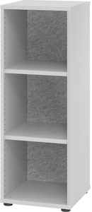 undefined, ANNY-AC - Regal mit Akustik-Rückwand HxBxT 1100 x 400 x 400 mm, 2 Fachböden lichtgrau, ANNY-AC - Regal mit Akustik-Rückwand, HxBxT 1100 x 400 x 400 mm, 2 Fachböden, lichtgrau