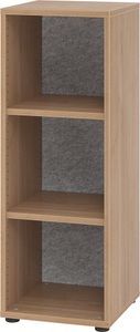 undefined, ANNY-AC - Regal mit Akustik-Rückwand HxBxT 1100 x 400 x 400 mm, 2 Fachböden Nussbaum-Dekor, ANNY-AC - Regal mit Akustik-Rückwand, HxBxT 1100 x 400 x 400 mm, 2 Fachböden, Nussbaum-Dekor