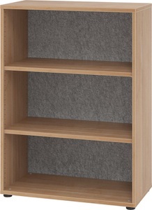 undefined, ANNY-AC - Regal mit Akustik-Rückwand HxBxT 1100 x 800 x 400 mm, 2 Fachböden Nussbaum-Dekor, ANNY-AC - Regal mit Akustik-Rückwand, HxBxT 1100 x 800 x 400 mm, 2 Fachböden, Nussbaum-Dekor