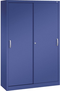 CP, CP ACURADO Schiebetürenschrank 3 Fachböden, 2 Schließfächer, HxBxT 1950 x 1200 x 400 mm lapisblau, C+P ACURADO Schiebetürenschrank, 3 Fachböden, 2 Schließfächer, HxBxT 1950 x 1200 x 400 mm, lapisblau