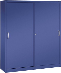 CP, CP ACURADO Schiebetürenschrank 6 Fachböden, 2 Schließfächer, HxBxT 1950 x 1600 x 400 mm lapisblau, C+P ACURADO Schiebetürenschrank, 6 Fachböden, 2 Schließfächer, HxBxT 1950 x 1600 x 400 mm, lapisblau