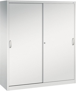 CP, CP ACURADO Schiebetürenschrank 6 Fachböden, 2 Schließfächer, HxBxT 1950 x 1600 x 500 mm lichtgrau, C+P ACURADO Schiebetürenschrank, 6 Fachböden, 2 Schließfächer, HxBxT 1950 x 1600 x 500 mm, lichtgrau