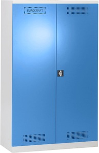 EUROKRAFT, EUROKRAFT Umweltschrank mit Vollblechtüren, 4 Lagerebenen Breite 1200 mm, eurokraft pro Umweltschrank, mit Vollblechtüren, 3 Wannenböden, Breite 1200 mm