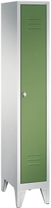 CP, CP CLASSIC Garderobenschrank mit Füßen 1 Abteil, Abteilbreite 300 mm lichtgrau / resedagrün, 