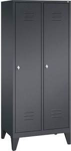 CP, CP CLASSIC Aufbewahrungsschrank mit Füßen 2 Abteile, Abteilbreite 400 mm schwarzgrau, 