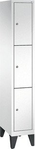 CP, CP CLASSIC Fächerschrank mit Füßen 1 Abteil, 3 Fächer, Abteilbreite 300 mm verkehrsweiß, 