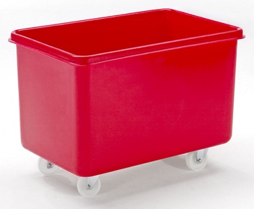 undefined, Rechteckbehälter aus Polyethylen, fahrbar Inhalt 227 l rot, ab 5 Stk, BASIC Rollbehälter, BxT 902 x 660 mm, rot