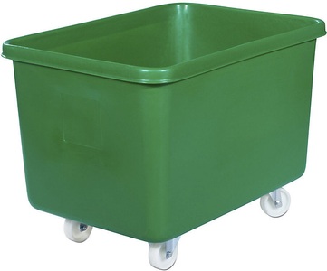 undefined, Rechteckbehälter aus Polyethylen, fahrbar Inhalt 340 l grün, ab 5 Stk, BASIC Rollbehälter, BxT 991 x 686 mm, grün
