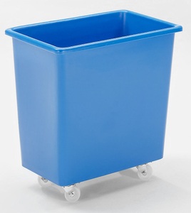 undefined, Rechteckbehälter aus Polyethylen, fahrbar Inhalt 135 l blau, ab 5 Stk, BASIC Rollbehälter, BxT 660 x 432 mm, blau