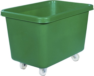 undefined, Rechteckbehälter aus Polyethylen, fahrbar Inhalt 227 l grün, BASIC Rollbehälter, BxT 902 x 660 mm, grün