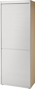 office akktiv, office akktiv ANNY - Rollladenschrank 5 Fachböden Ahorn-Dekor / alusilber, 