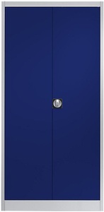 mauser, mauser Stahlschrank mit Flügeltüren 4 Fachböden, Tiefe 600 mm lichtgrau / ultramarinblau, mauser Stahlschrank mit Flügeltüren, 4 Fachböden, Tiefe 600 mm, lichtgrau / ultramarinblau