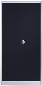 mauser, mauser Stahlschrank mit Flügeltüren 4 Fachböden, Tiefe 600 mm weißaluminium / anthrazitgrau, mauser Stahlschrank mit Flügeltüren, 4 Fachböden, Tiefe 600 mm, weißaluminium / anthrazitgrau