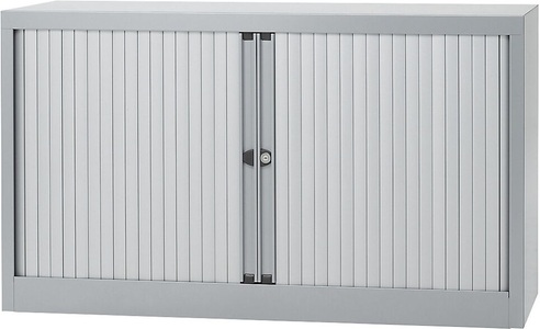 Bisley, BISLEY Euro-Rollladenschrank Breite 1200 mm, 1 Fachboden lichtgrau, BISLEY Euro-Rollladenschrank, Breite 1200 mm, 1 Fachboden, lichtgrau