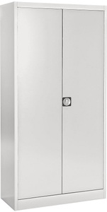 mauser, mauser Stahlschrank mit Einschwenktüren 4 Fachböden, Tiefe 420 mm lichtgrau, mauser Stahlschrank mit Einschwenktüren, 4 Fachböden, Tiefe 420 mm, lichtgrau