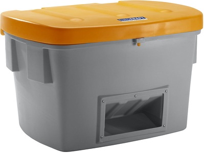 EUROKRAFT, EUROKRAFT Universal- und Streugutbehälter 700 l, mit Entnahmeöffnung Deckel orange, eurokraft pro Universal- und Streugutbehälter, mit Entnahmeöffnung, 700 l, Deckel orange