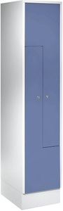 Wolf, Wolf Stahlspind, Z-Schrank 2 Abteile Türen taubenblau, Wolf Z-Garderobenschrank, 2 Abteile, Türen taubenblau