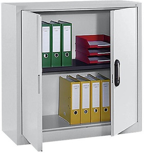 CP, CP Stahlschrank mit Flügeltüren HxBxT 1000 x 1000 x 420 mm lichtgrau, C+P Stahlschrank mit Flügeltüren, HxBxT 1000 x 1000 x 420 mm, lichtgrau