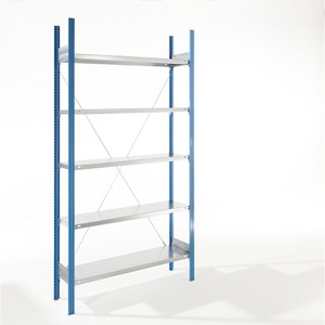 EUROKRAFT, EUROKRAFT Fachboden-Steckregal, blau / verzinkt Regalhöhe 2350 mm, Fachbodenbreite 1215 mm Grundregal, Fachbodentiefe 350 mm, eurokraft pro Fachboden-Steckregal, blau / verzinkt, Regalhöhe 2350 mm, Fachbodenbreite 1215 mm, Grundregal, Fachbodentiefe 350 mm