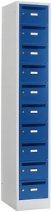Wolf, Wolf Postverteilerschrank 10 Fächer, abschließbar enzianblau, Wolf Postverteilerschrank, 10 Fächer, abschließbar, enzianblau