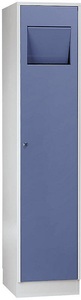 Wolf, Wolf Wäschesammelschrank mit selbstschließender Einwurfklappe taubenblau RAL 5014, Wolf Wäschesammelschrank, mit selbstschließender Einwurfklappe, taubenblau RAL 5014