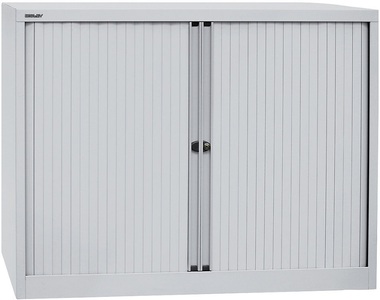 Bisley, BISLEY Euro-Rollladenschrank Breite 1200 mm, 2 Fachböden lichtgrau, BISLEY Euro-Rollladenschrank, Breite 1200 mm, 2 Fachböden, lichtgrau