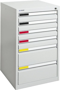 undefined, Schubladenschrank Breite 500 mm, 6 Schubladen lichtgrau, Schubladenschrank, Breite 500 mm, 6 Schubladen, lichtgrau