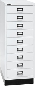 Bisley, BISLEY MultiDrawer™ 39er Serie mit Sockel, DIN A3, 9 Schubladen verkehrsweiß, BISLEY MultiDrawer? 39er Serie, mit Sockel, DIN A3, 9 Schubladen, verkehrsweiß, schwarz