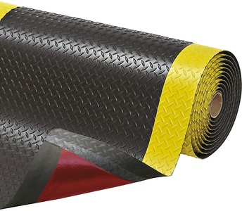 undefined, Anti-Ermüdungsmatte pro lfd. m, PVC, schwarz / gelb Breite 1520 mm, Anti-Ermüdungsmatte für schwere Belastungen, rutschfest, lfm x 1.520 mm, schwarz/gelb