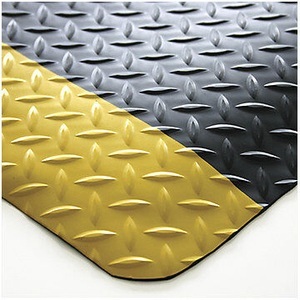 undefined, Anti-Ermüdungsmatte, PVC / Neopren feste Größe, schwarz / gelb 1500 x 900 mm, Arbeitsplatzmatte Deckplate Safety, 900 x 1500 mm