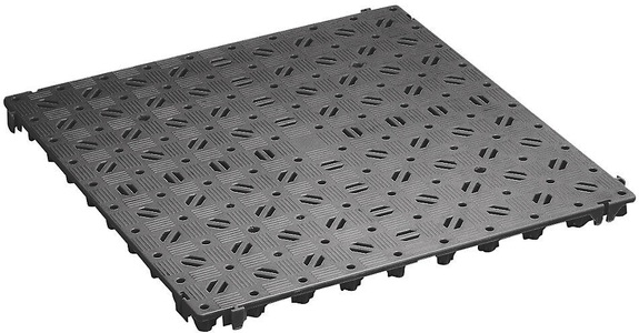 undefined, Kunststoff-Bodenrost, Polyethylen 500 x 500 mm, stabil, VE 20 Stk basaltgrau, Kunststoff-Bodenrost, Polyethylen, 500 x 500 mm, stabil, VE 20 Stk, basaltgrau