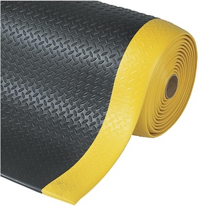 undefined, Arbeitsplatzmatte, PVC Breite 600 mm, pro lfd. m schwarz/gelb, NOTRAX Arbeitsplatzmatte, Diamond Sof-Tred?, Breite 600 mm, pro lfd. m, schwarz/gelb