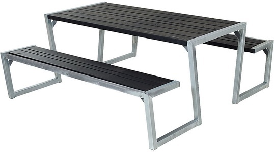 undefined, Gruppensitzbank Länge 1760 mm ohne Rückenlehne, schwarz, Gruppensitzbank, Länge 1760 mm, ohne Rückenlehne, schwarz