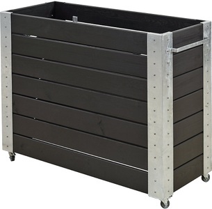 undefined, Pflanzkasten mit Rollen HxBxT 950 x 1200 x 500 mm schwarz, Pflanzkasten mit Rollen, HxBxT 950 x 1200 x 500 mm, schwarz, ab 3 Stk