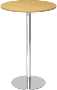 undefined, Stehtisch, Ø 800 mm 1116 mm hoch, Gestell verchromt Platte Buche-Dekor, Stehtisch, Ø 800 mm, 1116 mm hoch, Gestell verchromt, Platte Buche-Dekor