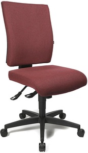 Topstar, Topstar Bürodrehstuhl, Punktsynchron-Mechanik und Flachsitz Höhenverstellbare Rückenlehne Bezug bordeaux, Topstar Bürostuhl COMFORT, Höhenverstellbare Rückenlehne, Bezug bordeaux