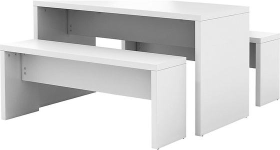 undefined, Bistrotisch HxBxT 728 x 1300 x 680 mm weiß, Besprechungstisch, HxBxT 728 x 1.300 x 680 mm, weiss