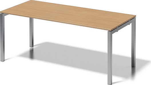 Bisley, BISLEY Schreibtisch CITO, U-Gestell HxBxT 740 x 1800 x 800 mm Gestell silber, Platte Buche, BISLEY Schreibtisch CITO, U-Gestell, HxBxT 740 x 1800 x 800 mm, Gestell silber, Platte Buche