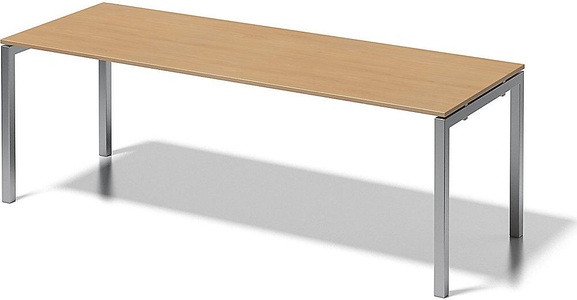 Bisley, BISLEY Schreibtisch CITO, U-Gestell HxBxT 740 x 2200 x 800 mm Gestell silber, Platte Buche, BISLEY Schreibtisch CITO, U-Gestell, HxBxT 740 x 2200 x 800 mm, Gestell silber, Platte Buche