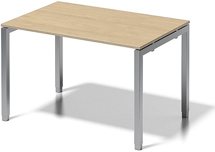 Bisley, BISLEY Schreibtisch CITO, U-Gestell HxBxT 650 - 850 x 1200 x 800 mm Gestell silber, Platte Ahorn, BISLEY Schreibtisch CITO, U-Gestell, HxBxT 650 - 850 x 1200 x 800 mm, Gestell silber, Platte Ahorn