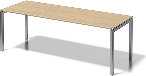 Bisley, BISLEY Schreibtisch CITO, U-Gestell HxBxT 740 x 2200 x 800 mm Gestell silber, Platte Ahorn, BISLEY Schreibtisch CITO, U-Gestell, HxBxT 740 x 2200 x 800 mm, Gestell silber, Platte Ahorn