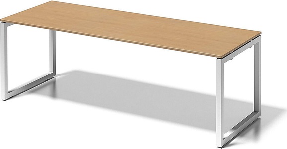 Bisley, BISLEY Schreibtisch CITO, O-Gestell HxBxT 740 x 2200 x 800 mm Gestell weiß, Platte Buche, BISLEY Schreibtisch CITO, O-Gestell, HxBxT 740 x 2200 x 800 mm, Gestell weiß, Platte Buche