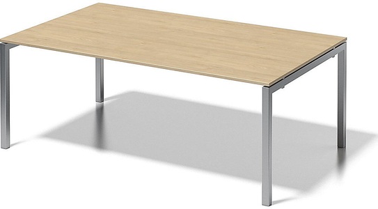 Bisley, BISLEY Schreibtisch CITO, U-Gestell HxBxT 740 x 2000 x 1200 mm Gestell silber, Platte Ahorn, BISLEY Schreibtisch CITO, U-Gestell, HxBxT 740 x 2000 x 1200 mm, Gestell silber, Platte Ahorn